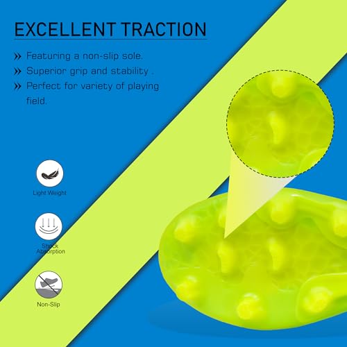 Image of KONEX Storm Studded Football Shoes for Boys | Waterproof Inner Lining with Lightweight Sole & Snug Fit Technology