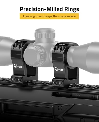 Image of CVLIFE Precision Scope Rings Mount - Compatible with Picatinny Rails and More - 2 Pieces