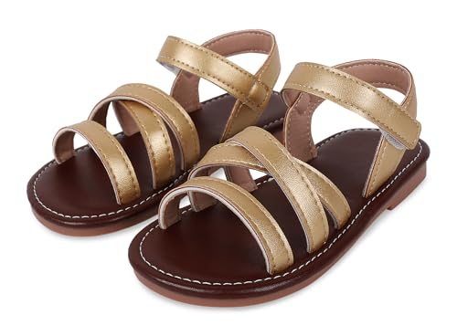 Baby Girl Shoes Toddler Girl Sun Sandals Beach Sandals Size 8 Open Toe Infant Princess dress for outfits gold