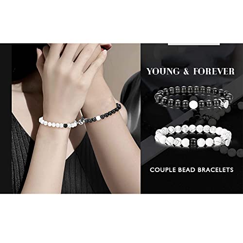 Image of Young & Forever Gift Fashion Long Distance Touch Gold Silver Rose Gold Couples Friendship Best Friend hand Couple matching Mens Magnetic Magnet bracelets for Women /Girls Silver bracelet for Men /Boys