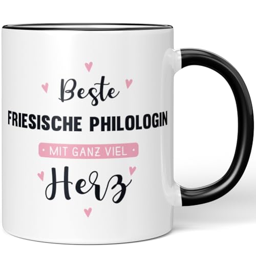 JUNIWORDS Tasse, Beste Friesische Philologin, mit ganz viel Herz,...