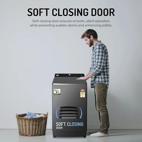 Image of VW V9 UltraSpin 9 Kg 5 Star Fully-Automatic Top Loading Washing Machine (Grey)