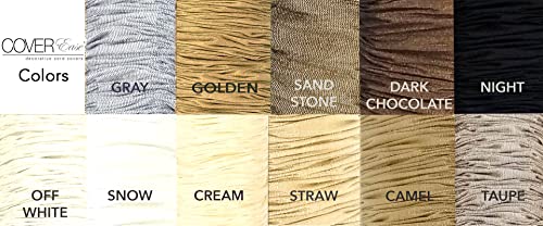 Image of Tan /Straw COVEREase Lamp Cord Cover 9 ft Faux Silk Fabric Cover - Cable Sleeve, Wire Cover, Cord Hider for Cable Management for Electrical Lighting Fixtures (1 Pack)