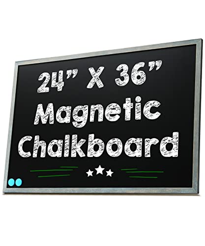 24 x 36 Magnetic Chalkboard Blackboard - Large Hanging Framed