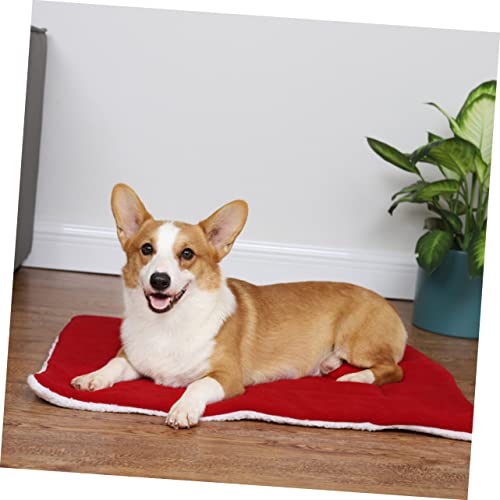 Milisten Weihnachten Haustiermatte Plüsch Warm Katzenbett Bequeme Hundematratze Unbedenkliches Material Gesunde Schlafumgebung Hirschmotiv Einzigartiges Design Sofa Hundebett Auto