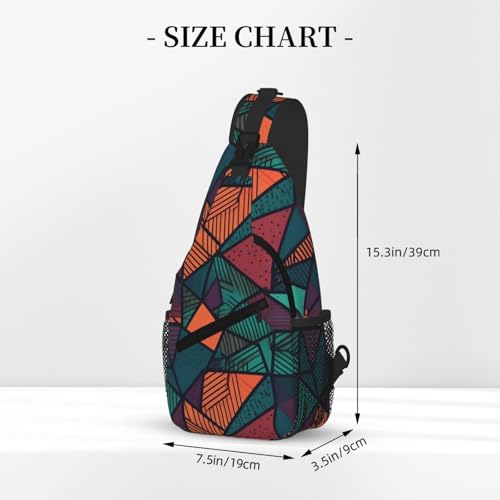 Geometrical Pattern Printed Cross Chest Bag Diagonally Chest Messenger Bag3