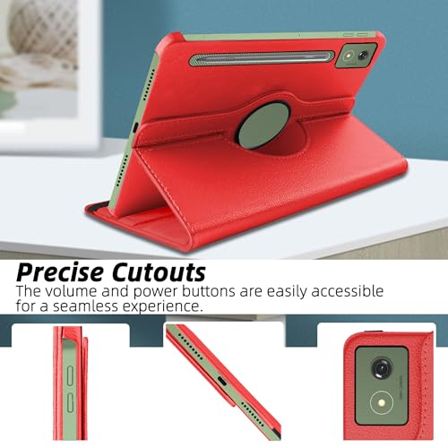 Image of TGK 360 Degree Rotating Flip Cover Case for Moto Pad 60 Pro 12.7 inch 2025 Release Tablet (Red)