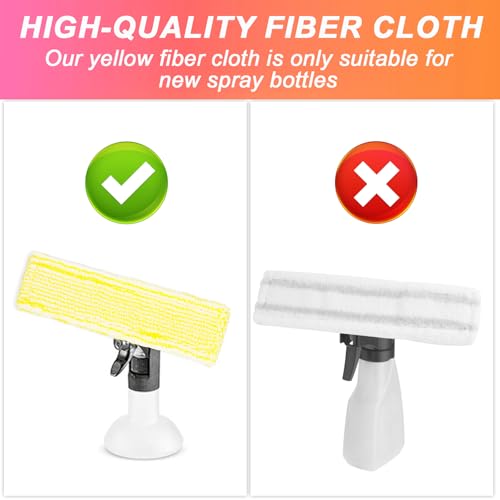 6 STK Ersatzpads für Kärcher Fenstersauger Zubehör für Kärcher Fensterreiniger Ersatzteile, Ersatzmikrofaser Wischbezug Fenstersauger Zubehör Pads (Gelb)