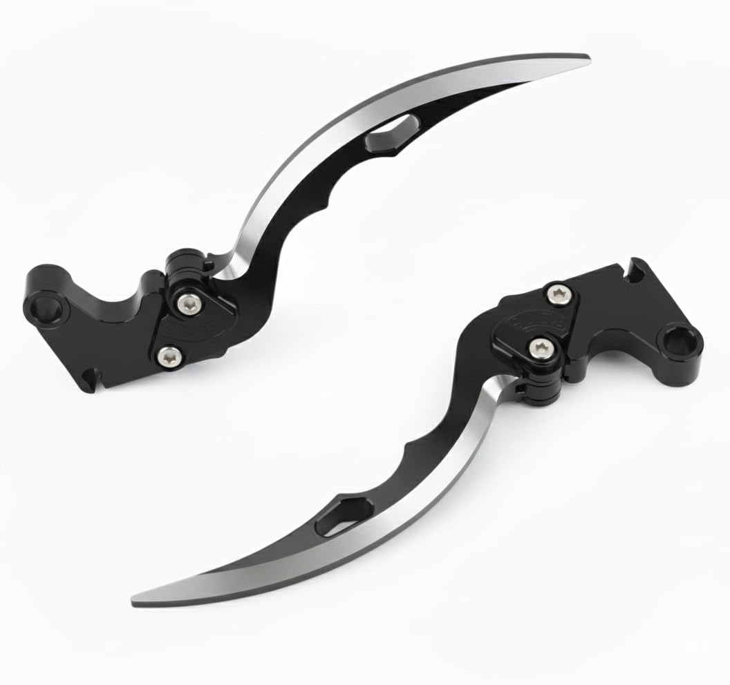 Bike Motorcycle Aluminum Blade Brake Clutch Levers/Break Lever for Bike Silver AB-10 Compatible with All Bajaj-image-3