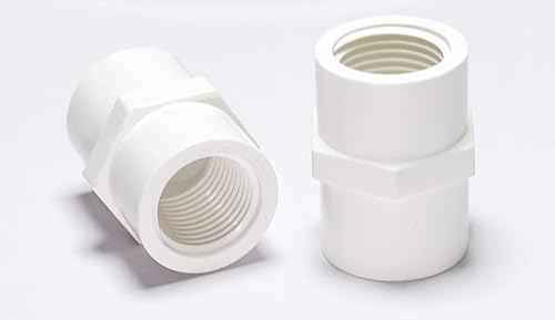 Miniatura 3 de Rainbow Dream Adaptador hembra de PVC de 1-14 pulgadas (enchufe x rosca hembra) - 6 unidades, color blanco