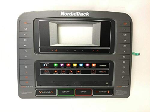 Image of Hydra Fitness Exchange Display Console Membrane Overlay 366386 351619 Works W Nordic-Track C1600 Pro Treadmill