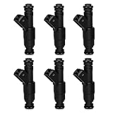 1987-1998 Fuel Injector 4 Holes Compatible for Jeep Wrangler 1991-1998, Cherokee 1989-1998, Grand Cherokee 1993-1998, Comanche 1987-1992, V6 4.0L, Replace 0280155703