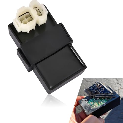 Jewkot 1 PC Car AC Ignitor GY6 50-150CC Engine 6-pin Plug and Play CDI Ignitor Automotive Replacement Modification Accessories Compatible with Most Cars Scooters Motorcycles and ATVs (Black)