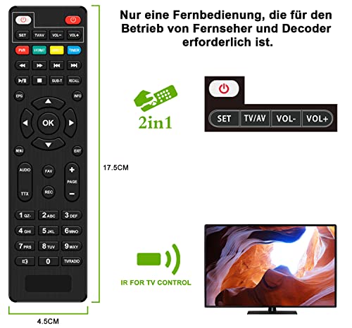 Dcolor DVB-S/S2 Sat Receiver - HDMI Full-HD 1080P Satelliten Receiver TV Stick [Versteckt Hinter TV...