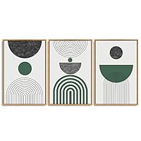 SIGNWIN 3 Piece Framed Canvas Wall Art Flower Canvas Prints Home Artwork Decoration for Living Room,Bedroom - 16