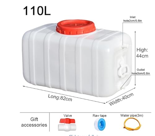 Réservoir d'eau horizontal durable en plastique de qualité