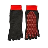 AMSLSIU Bleiben Sie aktiv und verletzungsfrei. Hochfeste Barfußsocken aus Polyester, Yoga, Wandern, Laufen, Klettern, Schwarzfleckiges rotes Bindi