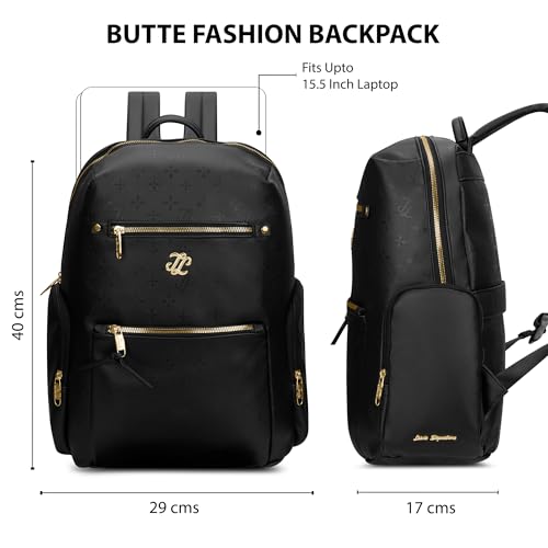 Image of Lavie Signature Women's Colourblock Butte 21L Fashion Backpack for Women | Fits Upto 15.5 Inch Laptop | Fashion Backpack for Work | Ladies purse | Stylish Shoulder Bag | Gift for Women