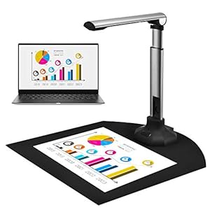 InLoveArts Draagbare high-definition scanner,A3/A4 12MP documentcamera met real-time projectie video-opnamefunctie…