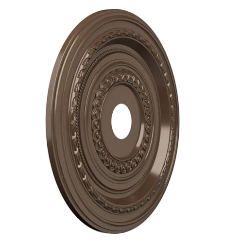 Image of 22 inchOD x 3 1 /2 inchID x 1 inchP Cole Thermoformed PVC Ceiling Medallion (Fits Canopies up to 6 inch), Metallic Copper