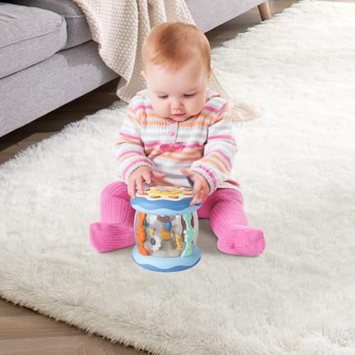 Jouets musicaux éclairés et activité colorée de presse sensorielle