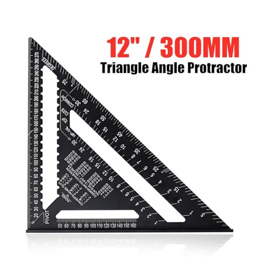 Transportador de ángulos y escuadra de aluminio 12 pulgadas miniatura 2