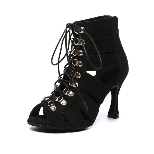 Chaussures Danse Latine Femme à Lacets pour Briller en Soirée Salsa et Bachata