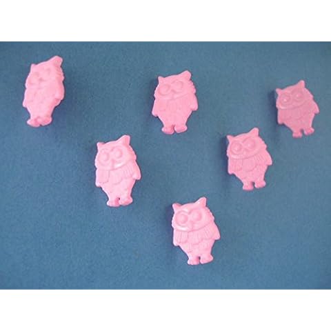 Boutons Hibou Rose 16mm - Isacrea Cover