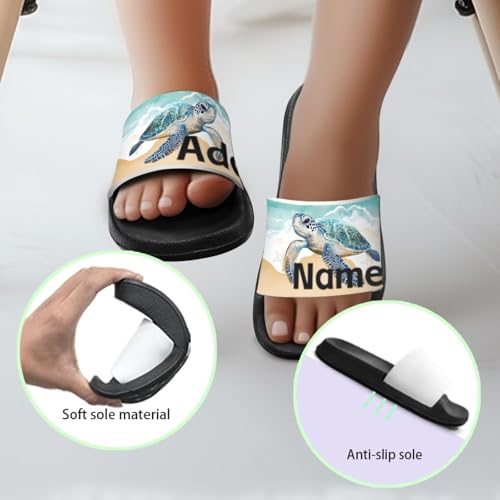 Image of Unisex Slides for Girls Boys Comfortable Slippers Slides Non-slip Shower Shoes House Fashion Thick for Indoor & Outdoor Gifts
