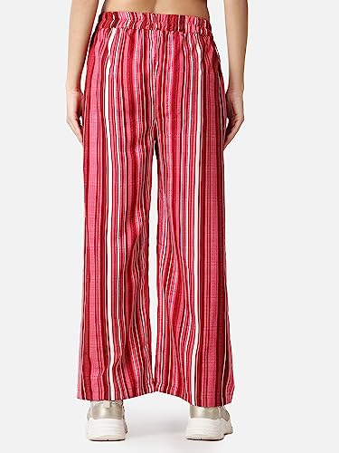Image of POPWINGS Casual Printed Trouser for Women || Loose Fit Trouser for Women || Stylish Pull-On Trouser for Women || Casual Summer Trousers for Women || Relaxed Fit Full-Length Women Trouser