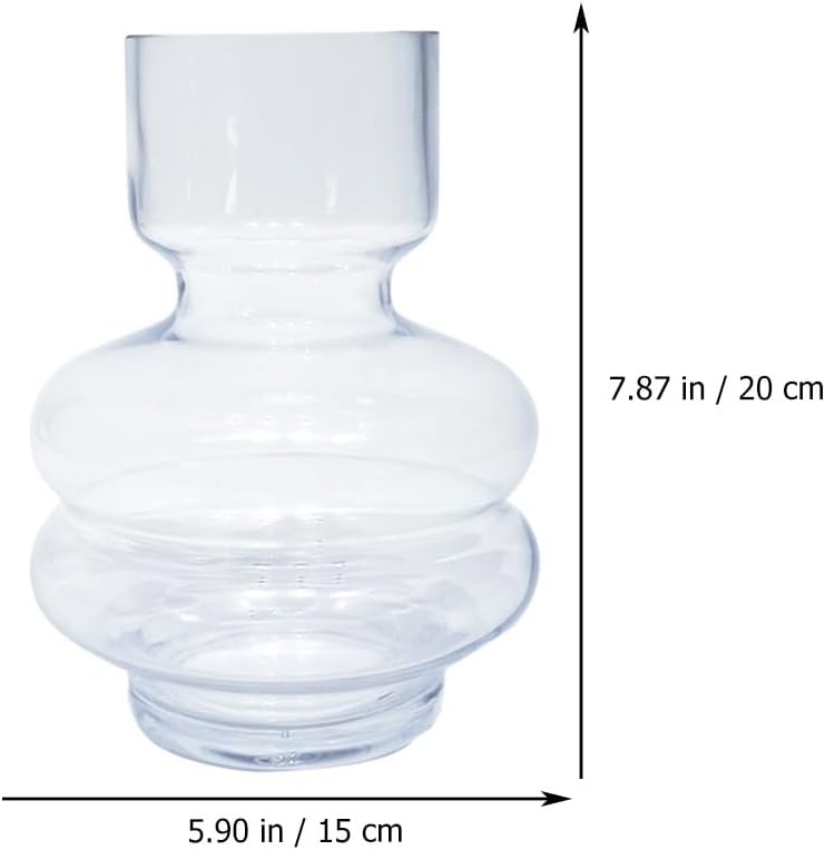 Zerodeko Glass Vases Glass Vases Nordic Minimalist Style Vase Hydroponic Vase Transparent Plant Pots Modern Centerpieces Home Decoration Cylinder Cylinder
