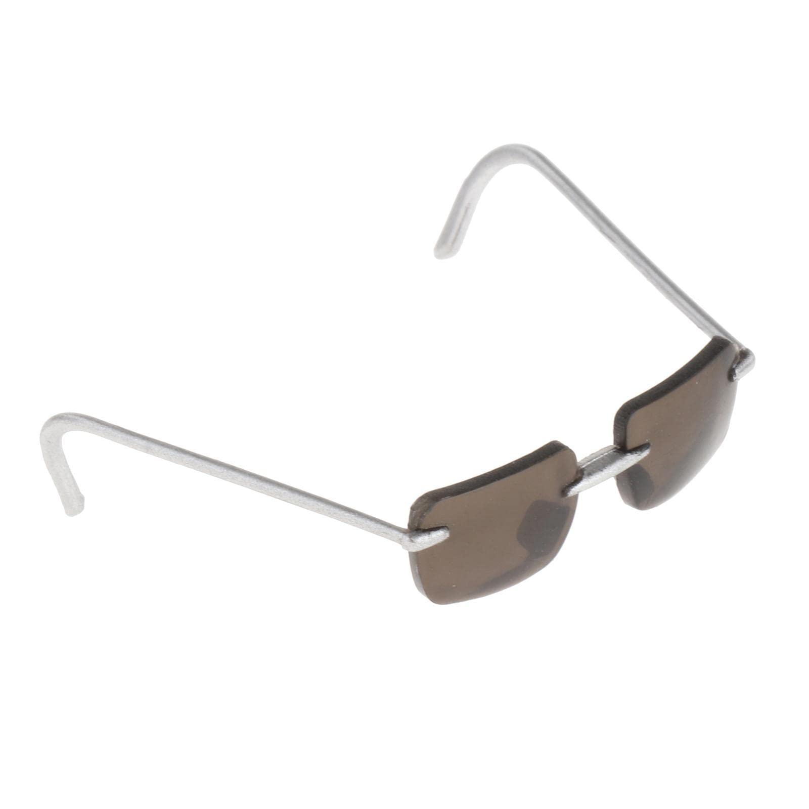 Gafas para muñeca con lentes redondos de aleación resistente para figuras de colección 8