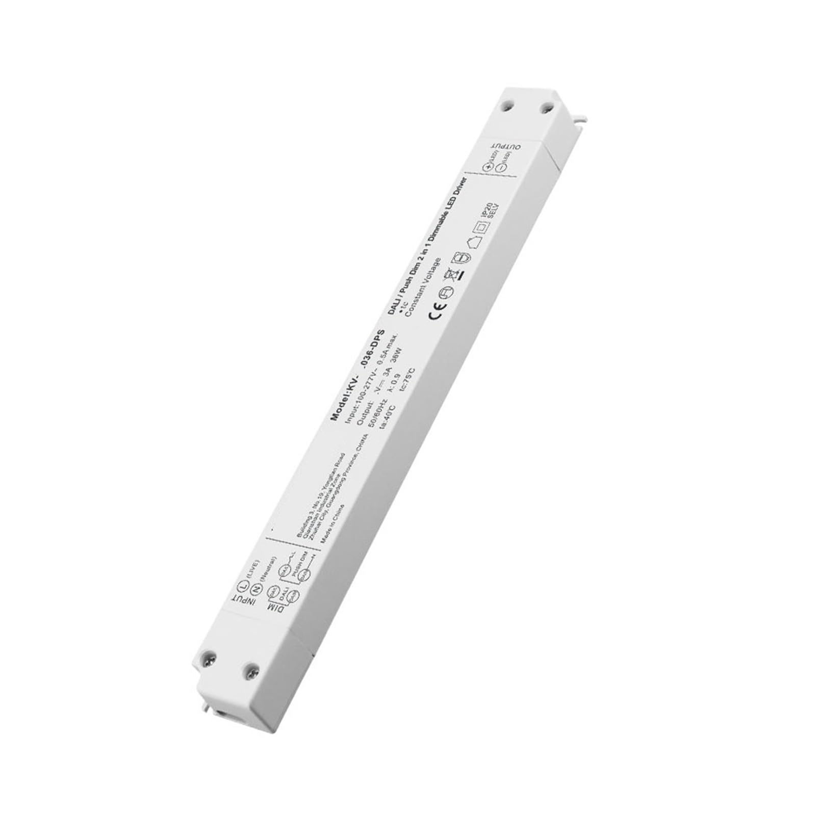 PWANUIGTE KV-30W-60W-DPS Slim Power Supply high PFC no Flicker led dimming Living Room Linear Lighting Plastic Shell(24V 36W)