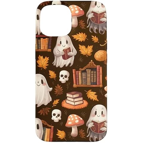 iPhone 15 Spooky Ghosts and Skulls Case Cover