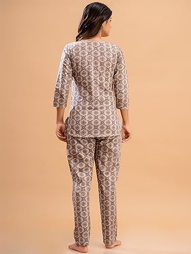 Image of feranoid Women Full Sleeves Cotton Nightsuits