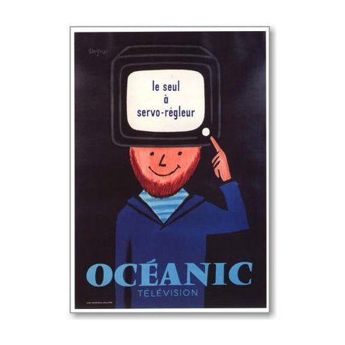 Amazon.co.jp: サヴィニャック ポスター「OCEANIC テレビ 1959年