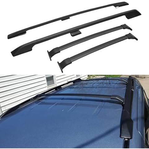 ROSY PIXEL 4Pcs Roof Rack Side Rails & Cross Bars Compatible with Honda Odyssey 2011 2012 2013 2014 2015 2016 2017 | Roof Rails Black Suitable for Carrying Luggage/Kayaks/Bicycles/Canoes Cover