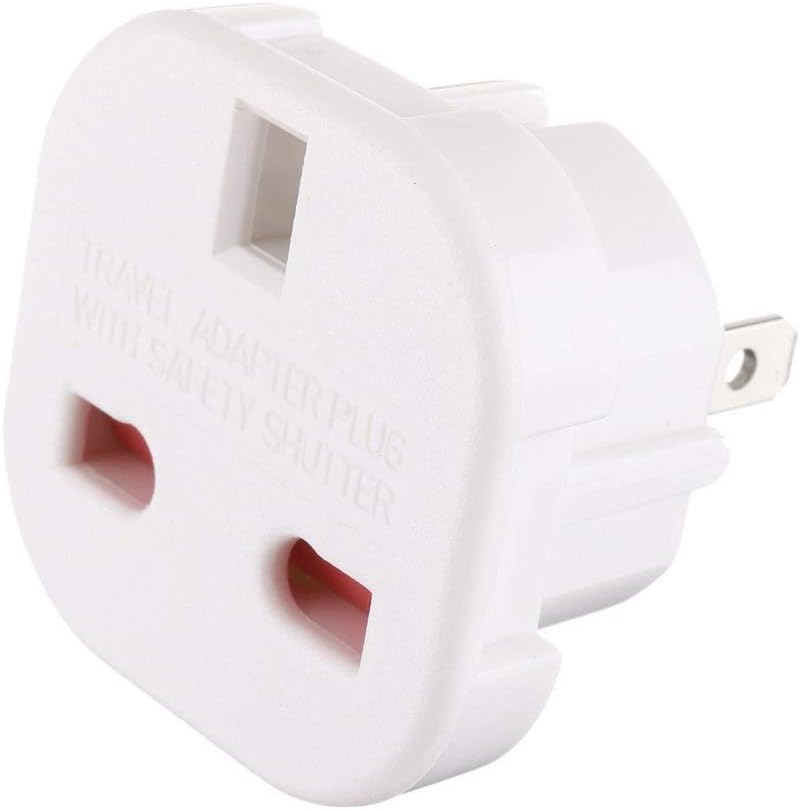 Travel Adapter Plug (UK TO US/AUS/CANADA, White)