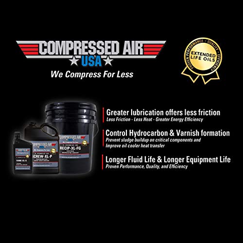 Compressed Air Usa Breathing Safe Lubricating Oil For High Pressure Reciprocating Air Compressors - Scuba, Scba, Medical (1 Gallon) #TOP2