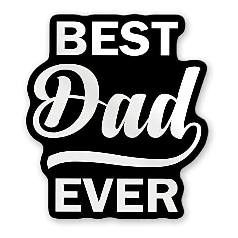 Hadatka1921 Stickers, Best Dad Ever Stickers Happy Father's Day, Funny Vinyl Decal, Stickers for Laptop,Guitar,Motorcycle,Bike,Skateboard,Luggage,Phone,Hydro Flask, Size 5" Cover
