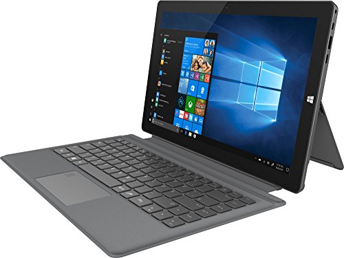 TREKSTOR PRIMETAB T13B, 33,8 cm (13,3 Zoll) 2-in-1-Tablet, Intel Pentium N4200, 64GB - mit M.2 SSD erweiterbar, 4GB RAM, Win 10 Home, Office 365, Beleuchtetes Keyboard, Fingerprintsensor grau