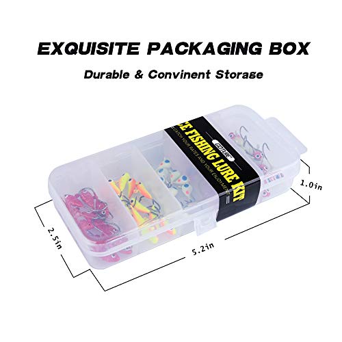 image for GOTURE ice fishing jigs glow ice fishing walleye lures lures for fresh