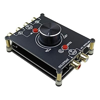 2-Way Stereo L/R RCA Switch Selector 2 in 1 Out Audio Passive Signal Switcher Splitter Box
