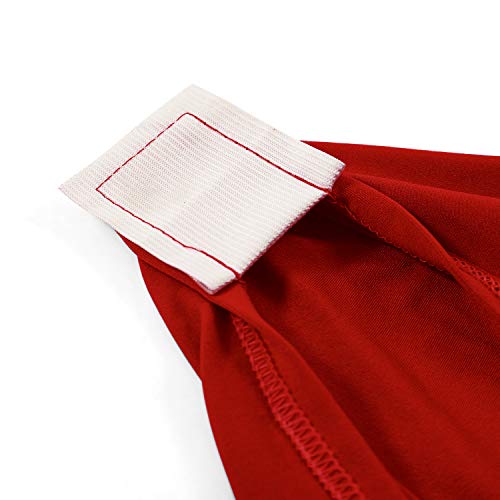 Image of Peomeise 2PCS 6FT Spandex Table Cover Rectangular Stretch Spandex Tablecloth (Red,6FT)