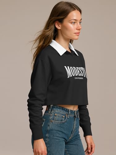 Image of HELLCAT Crop Tshirt for Women Stylish Western | Polo T Shirt for Women Full Sleeves