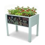 Chonsun Raised Bed with Chalkboard, Green