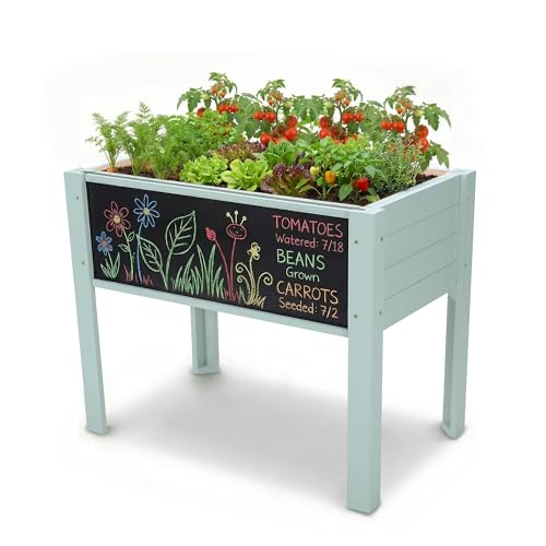 Chonsun Kids Raised Garden Bed with DIY Chalkboard, 30 x
