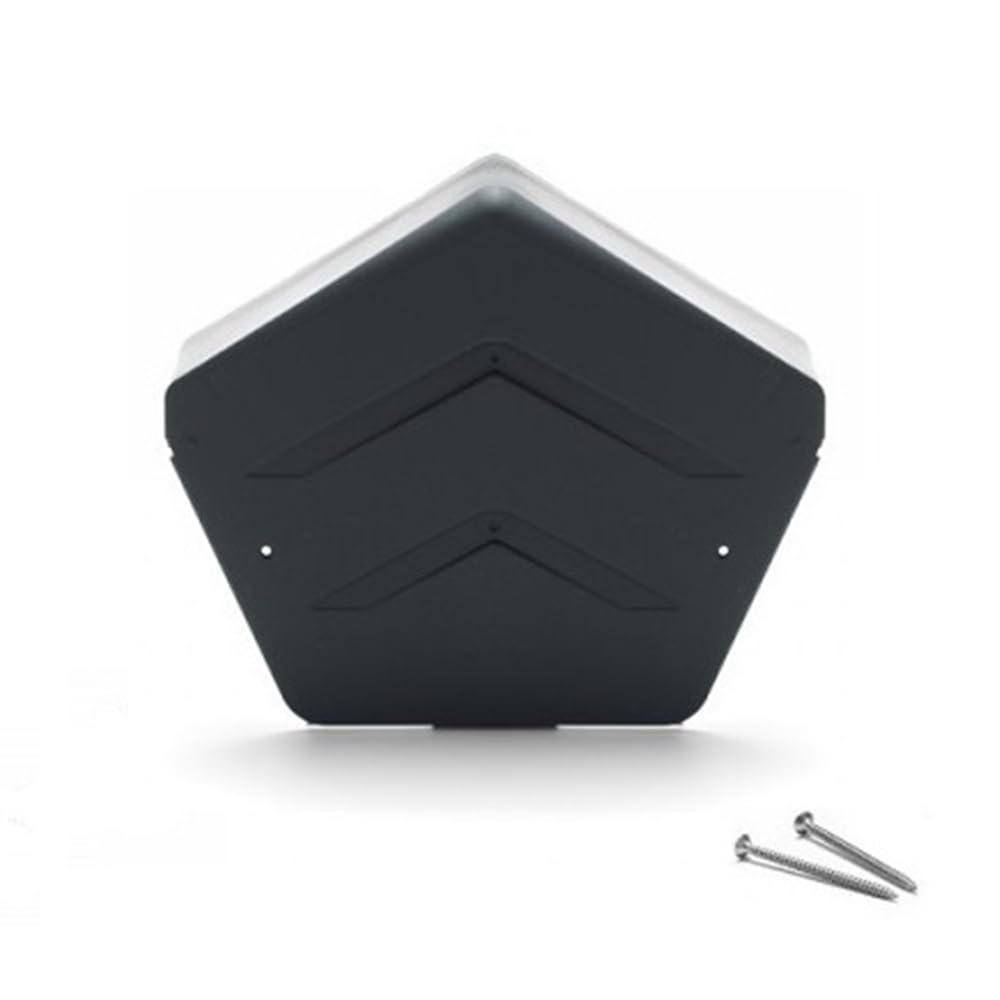 Manthorpe Dry Verge Square Line Ridge End Cap with Fixing Screws (Grey)