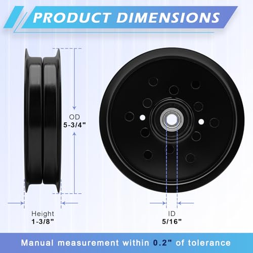 JXJKCZ Lawn Mower Idler Pulley Replaces 756-04141 Compatible with Cub Ca det M TD White Outdoor R ZT50 ZT-50 by JXJKCZ - Used condition - Image 2