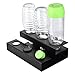 Produktbild Sodastream Flaschenhalter, Soda Stream Glasflaschen Neu Gestalteter Flaschenhalter, AbflussstäNder FüR Kristallglasflaschen, Flaschenregal Aus Hochwertigen Materialien Abtropfen LassenSchwarz